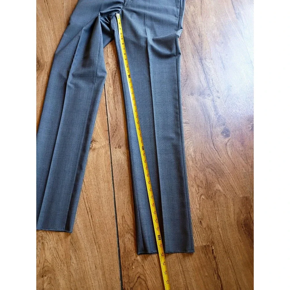 John W. Nordstrom JWN Glen Plaid Wool Dress Pants 32W Traditional Fit